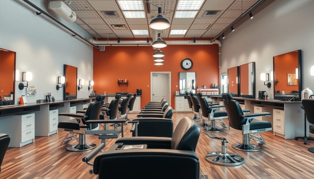 space planning in barber shops