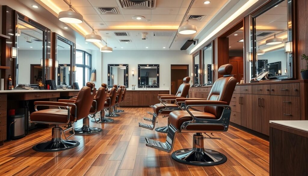 barber chairs in a salon