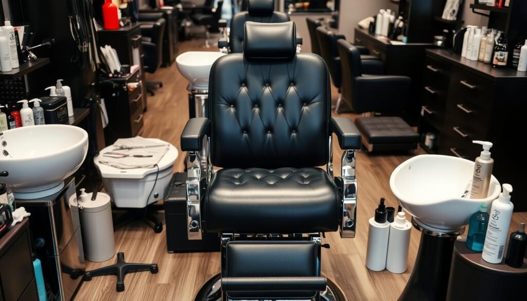 black barber chair accessories