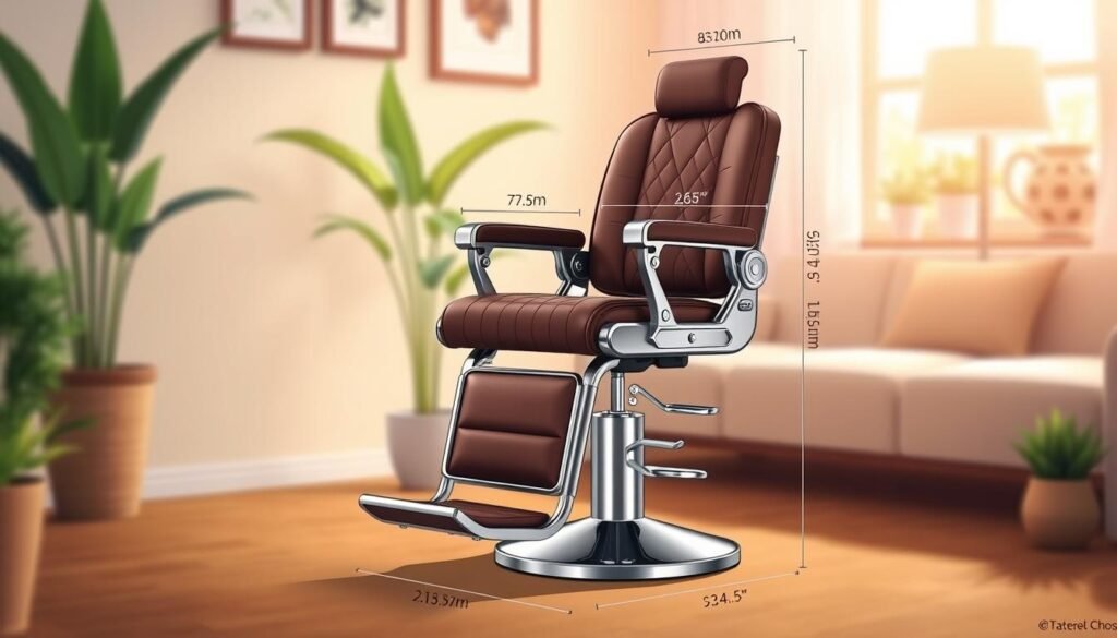 home barber chair dimensions