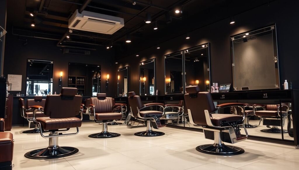 barber chairs in a salon